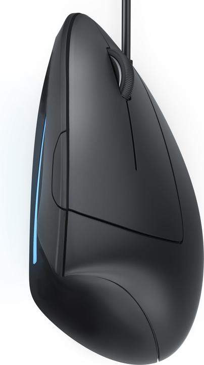 Produktbild CSL Vertikale USB Maus kabelgebunden, optische vertikale Mouse, Vorbeugung gegen Mausarm/Tennisarm (RSI) (Kabelgebunden)