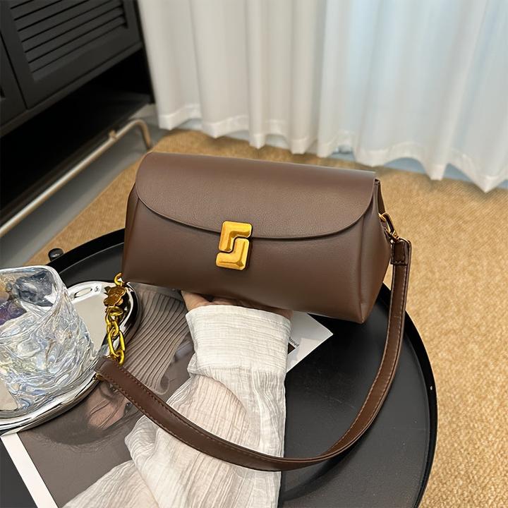 Immagine prodotto Only-Bags.Store Elegante schwarze Kunstleder-Kreuztasche, einfarbig, verstellbarer Riemen, Reissverschluss