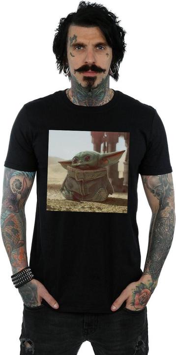 Actual product image Star Wars Mens The Mandalorian The Child Scene T-Shirt (4XL)