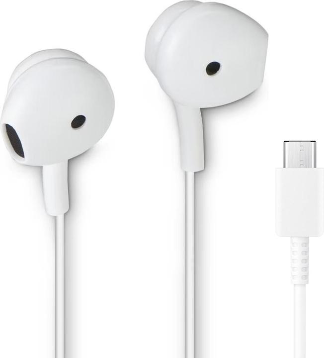 Productafbeelding Hama Ocean II hoofdtelefoon, oordopjes, microfoon, kabelbescherming, USB-C, wit (Bedraad)