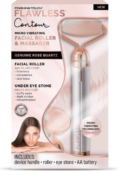 Immagine prodotto Flawless Rullo facciale di contorno con quarzo rosa bianco