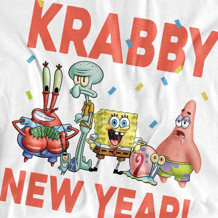 Immagine prodotto Spongebob Squarepants Krabby New Year Maglietta Adulto Unisex (XL)