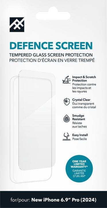 Actual product image Zagg IF Defence Glass Apple iPhone 16 Pro Max Screen INTL (1 Piece, Apple iPhone 16 Pro Max)