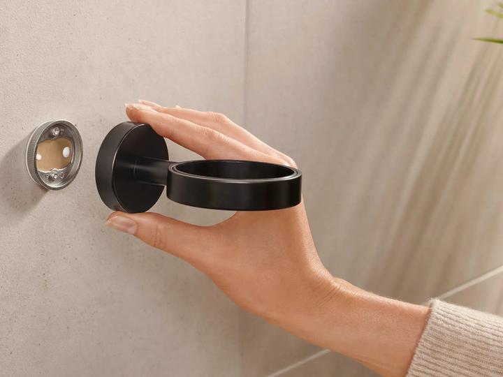 Actual product image tesa MOON GREY Towel rail two-arm incl. adhesive solution without drilling