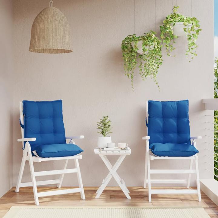 Image du produit VidaXL Coussin pour chaise à dossier bas 2 pcs. Tissu Oxford (100 x 50 x 7 cm)