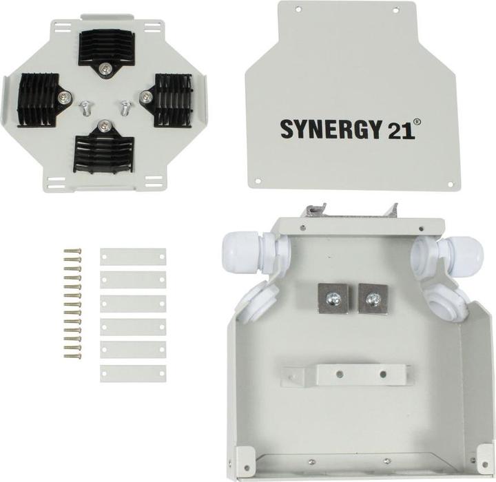 Immagine prodotto Synergy 21 Pannello patch in fibra ottica per guida DIN, 6xSC prese duplex/LC quad, senza accoppiatori, grigio