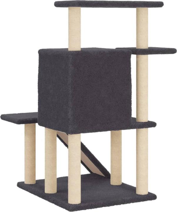 Produktbild VidaXL Kratzbaum mit Sisal-Kratzsäulen Dunkelgrau 97 cm,Farbe (97 cm, Dunkelgrau)