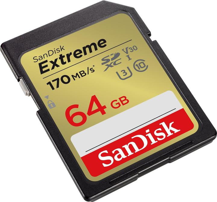 Produktbild SanDisk Extreme (64 GB, SDXC, U3, UHS-I)