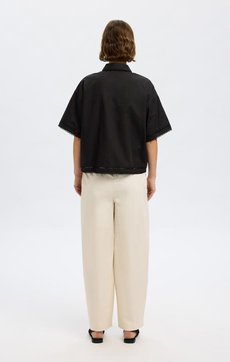 Image du produit Selected Femme Cropped Kurzarmhemd (36)