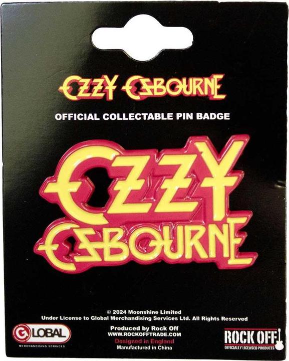 Produktbild Ozzy Osbourne Gestapeltes Logo Abzeichen ZinkLegierung Emaille