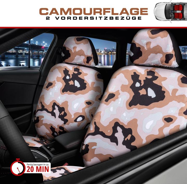 Produktbild CarComfort Autositzbezug Camouflage, PKW-Schonbezug Einzelsitz Camouflage-Design