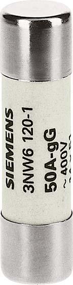 Siemens Keramiksicherung MT 6A 500V AC 14x51mm 3NW6101-1 (Zylindersicherung, 6 A)