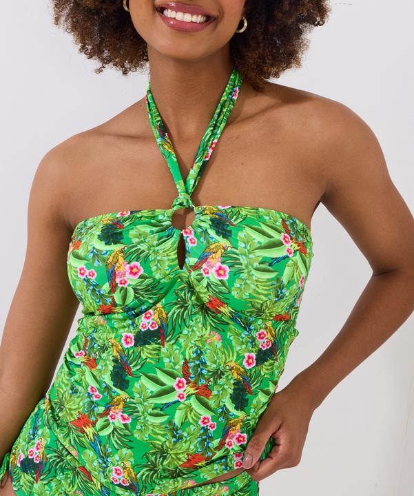 Actual product image Joe Browns Tropical Print Halter Tankini Top (40)