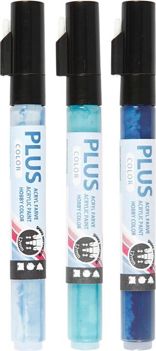 Image du produit Creativ Company Marqueur acrylique (Bleu, Bleu clair, Bleu aqua, 2 mm, 3 x)