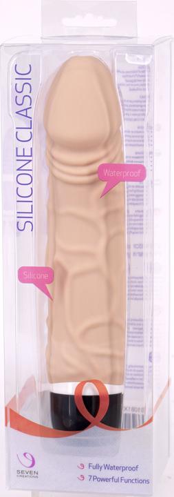 Productafbeelding Seven Creations Silicone Klassieke Vibrator ca. 19cm vlees.