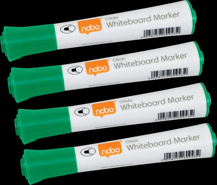 Actual product image Nobo Glide Whiteboard Pen (Green, 2 mm, 10 x)