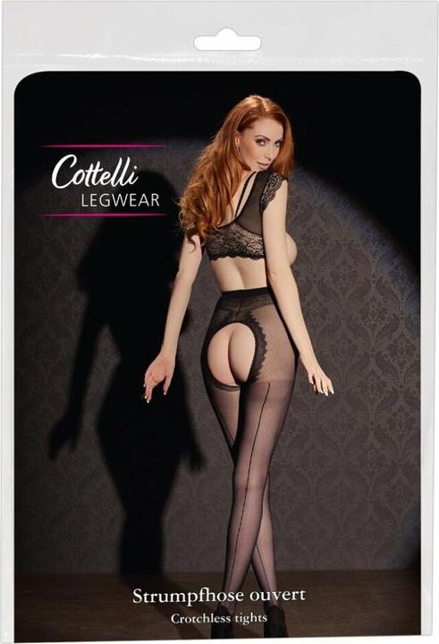 Produktbild Cottelli Collection Strumpfhose Ouvert, Mit Ziernaht (5)