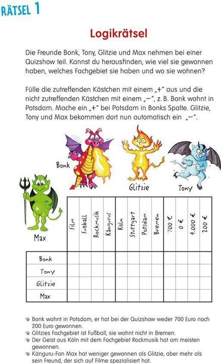 Produktbild Tessloff Logische Denkrätsel (Deutsch, ROQA Presseagentur Essen Frank Behr, 2017)