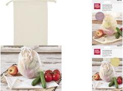 Image du produit Knorr Prandell Sac en coton pour fruits et légumes, blanc naturel, pour peinture sur tissu, 100 % coton