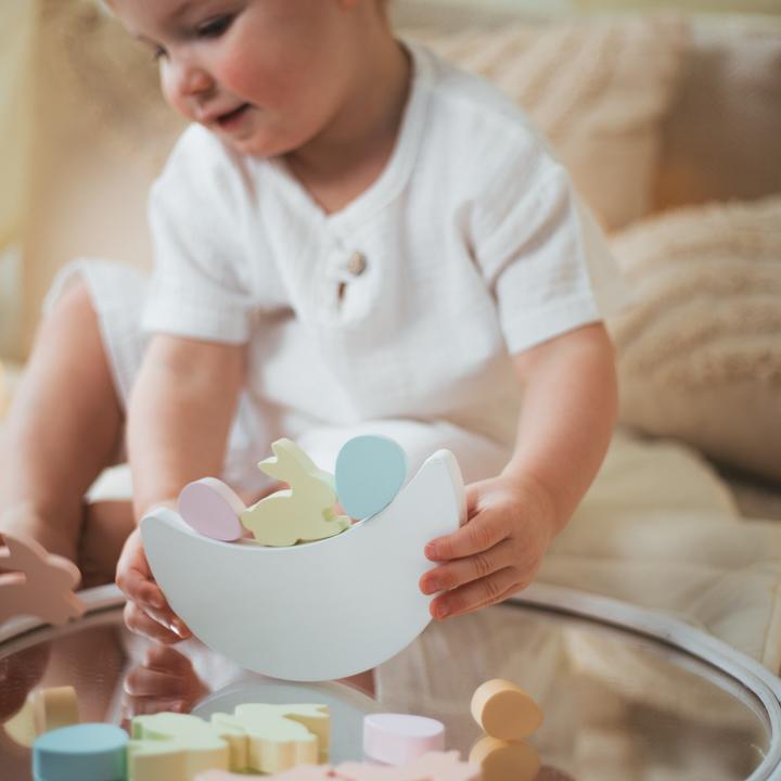 Image du produit Activity Board Jouet d'équilibre en bois, Jouets pour jeunes enfants, Empiler des lapins, Cadeaux pour enfants