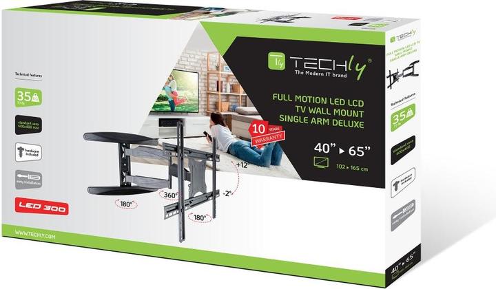 Actual product image Techly Ultra Slim Full Motion (Wall, 65", 35 kg)