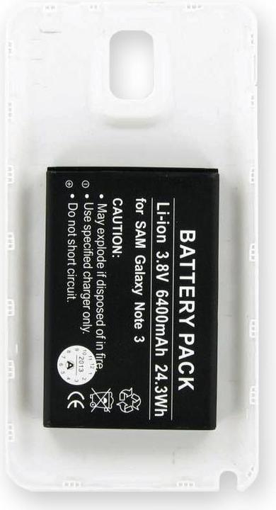 Produktbild AccuCell Akku Samsung Galaxy Note 3, Note III, B800BE, B800BU mit weissem Gehäuse