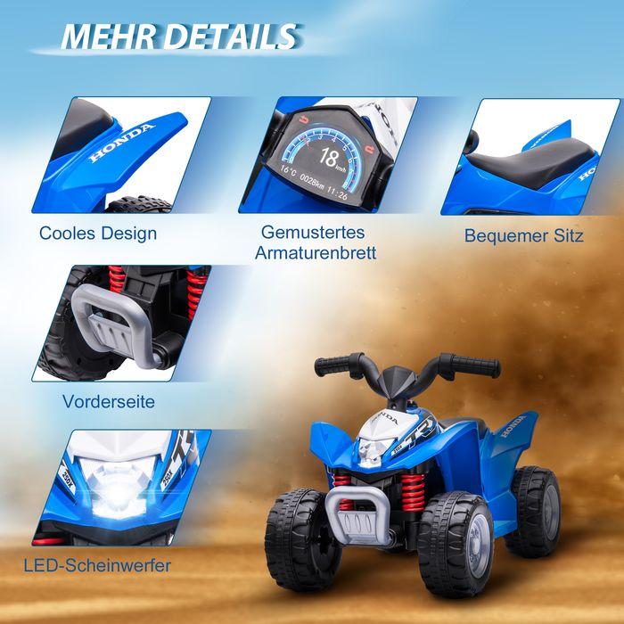 Image du produit Swisshandel24 Elektro-Quad Miniquad Kinder Elektro ATV Kinderquad ab 18 Monaten Schwarz (6 V)