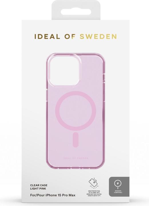 Immagine prodotto iDeal Of Sweden Magsafe Designer con copertina rigida rosa chiaro trasparente (Apple iPhone 15 Pro Max)