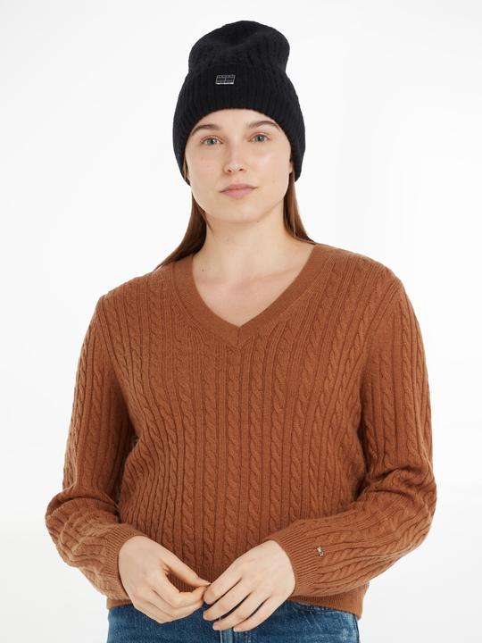 Produktbild Tommy Hilfiger TJW Cosy Knit Beanie Dames - Zwart - One Size