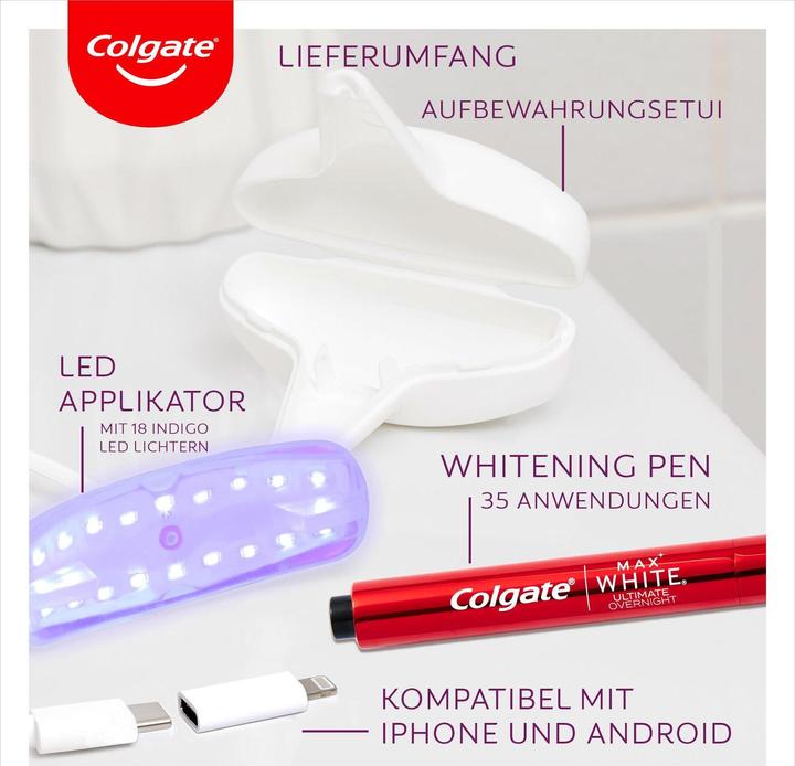 Produktbild Colgate Max White Ultim Whitening Kit (LED Licht)