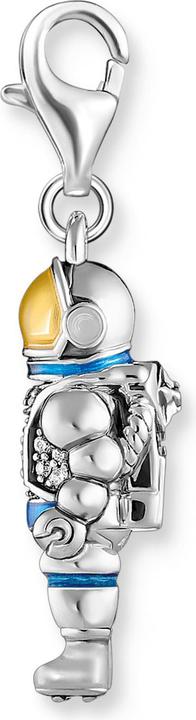 Actual product image Thomas Sabo Charm Pendant Astronaut with Colourful Stones Blackened Silver (925 silver, Enamel)