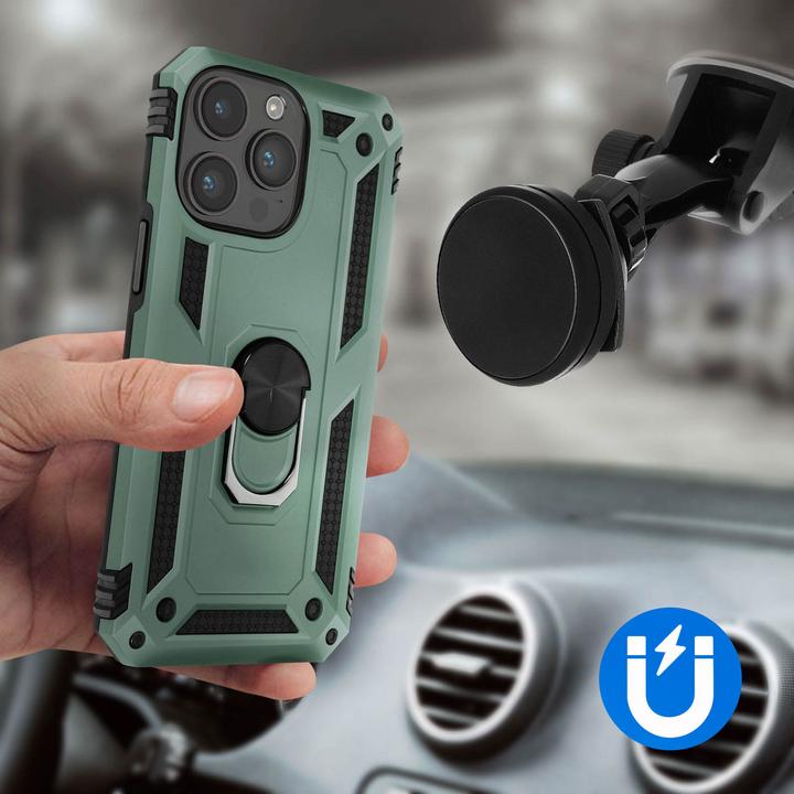Actual product image Avizar Shockproof Mobile Phone Case with Ring Series (Apple iPhone 15 Pro)