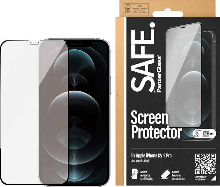 Actual product image Safe. Screen protector Case Friendly (1 Piece, Apple iPhone 12, Apple iPhone 12 Pro)