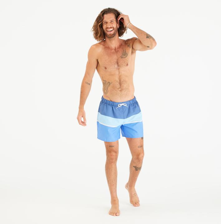 Immagine prodotto Olaian Men’s Swim Shorts Surf 100 15” Short - Strippy Blue (S)
