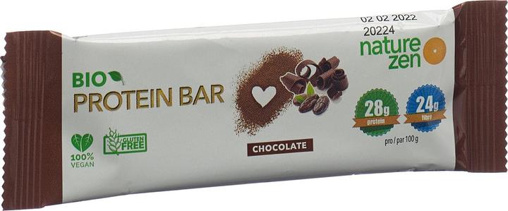 Actual product image Nature Zen Protein bar organic chocolate (Chocolate, 1 pcs., 40 g)