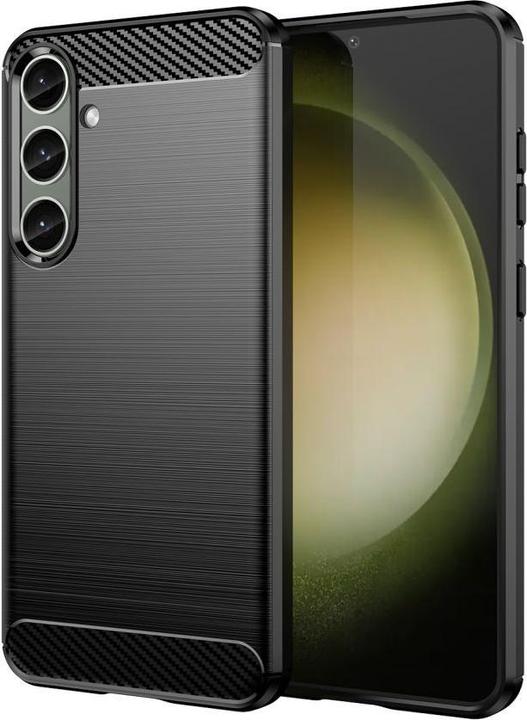 Hurtel CoverCarbon Case Cover flessibile in silicone-carbonio - nero (Samsung Galaxy S24+)