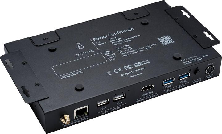 Ochno O-PC-3 - Power Conference main unit, 4x USB-C with HDMI 2.0 and USB 3.0 pass-through (4 Ports)