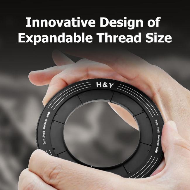 Immagine prodotto H&Y Adattatore REVORING 52-72 mm per filtri da 77 mm (Portafiltro obettivo, 77 mm)