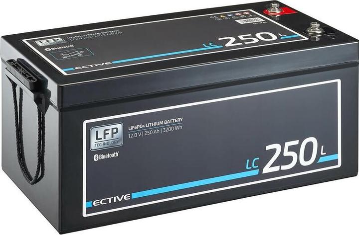 Immagine prodotto Ective 12V 250Ah LiFePo4 Batteria solare Batteria al litio BMS Camper LFP BT Batteria di alimentazione (12 V, 250 Ah)