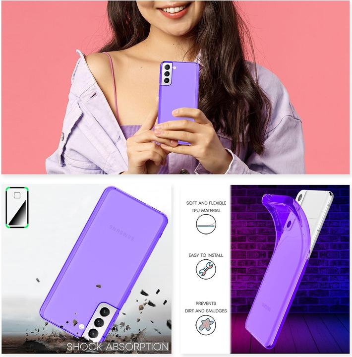 Produktbild Nalia Klare Neon Handyhülle (Samsung Galaxy S21)
