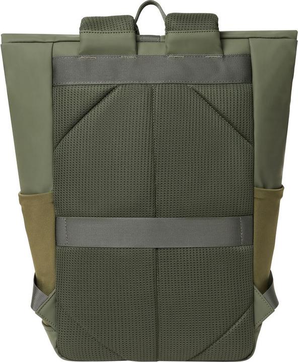Produktbild Rivacase Rolltop Eco Waterproof RPET PU Leather Backpack for Men and Women, Olive Green (17 l)