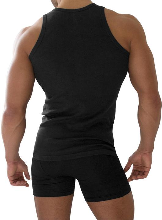 Immagine prodotto Normani Maglietta intima 4 pezzi da uomo a costa fine nera (4XL)