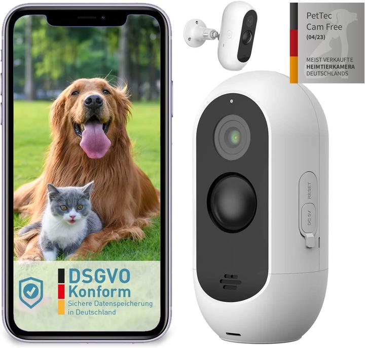 Image du produit PetTec 2er-Haustierkamera-Set mit Bewegungserkennung, Sprachfunktion & Nachtsicht