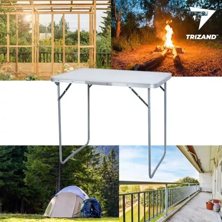 Actual product image Trizand Campingtisch Mehrzwecktisch KLAPPTISCH Universaltisch faltbar höhenverstellbar 80×60cm