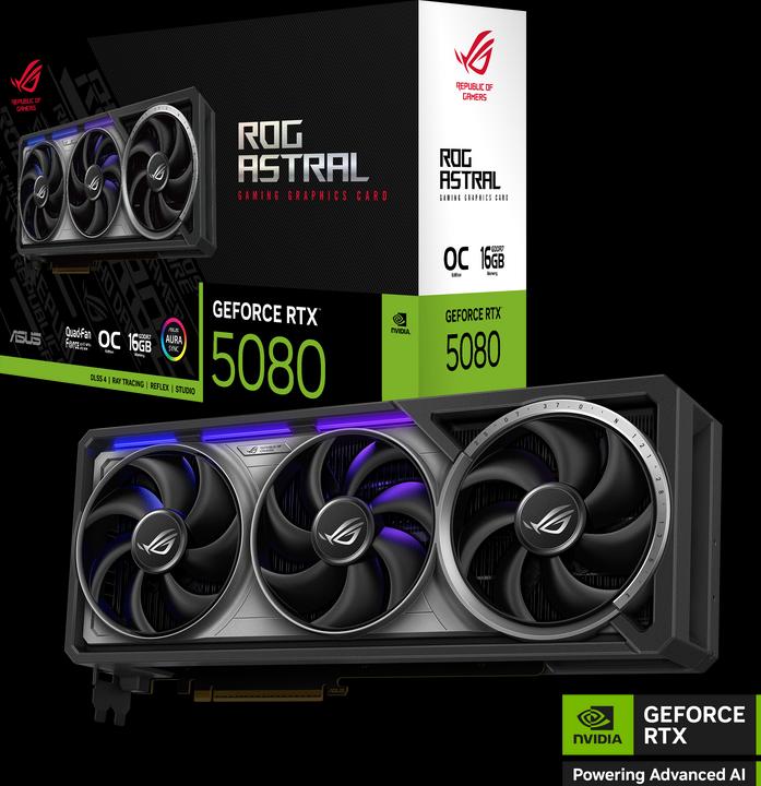 Actual product image ASUS ROG ASTRAL RTX 5080 GAMING OC (16 GB)