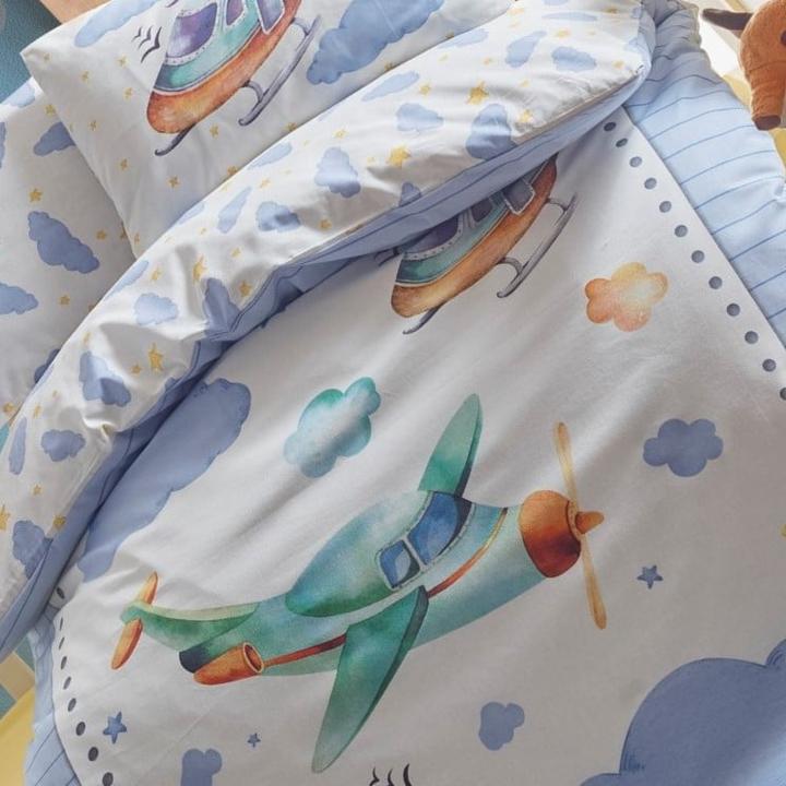 Image du produit Cotton Box Parure de lit bébé Air Plane (100 x 135 cm, 40 x 60 cm, 35 x 45 cm)