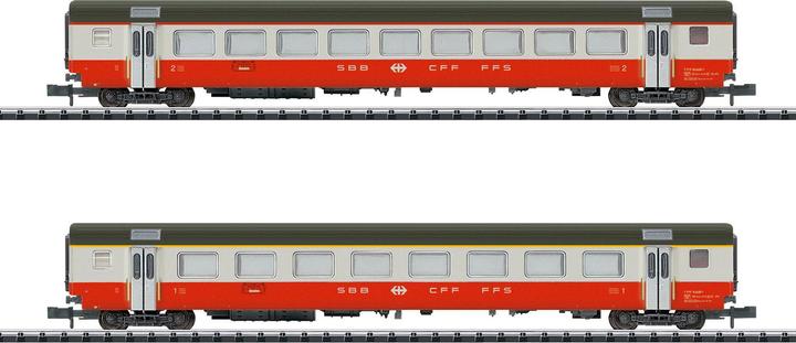 MiniTrix 18721 N 2er-Set Personenwagen Swiss Express der SBB Set 2 (Spur IV)