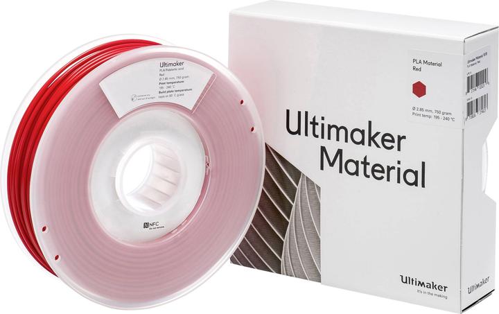 Image du produit Ultimaker Pla (PLA, 2.85 mm, 750 g, Rouge)