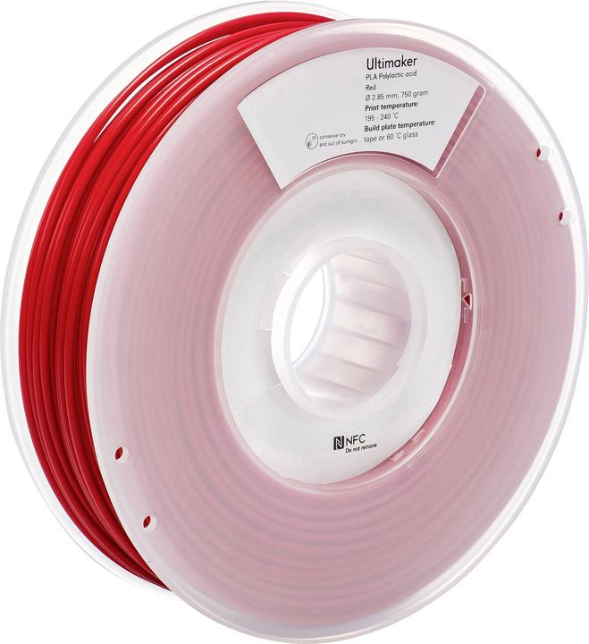 Image du produit Ultimaker Pla (PLA, 2.85 mm, 750 g, Rouge)
