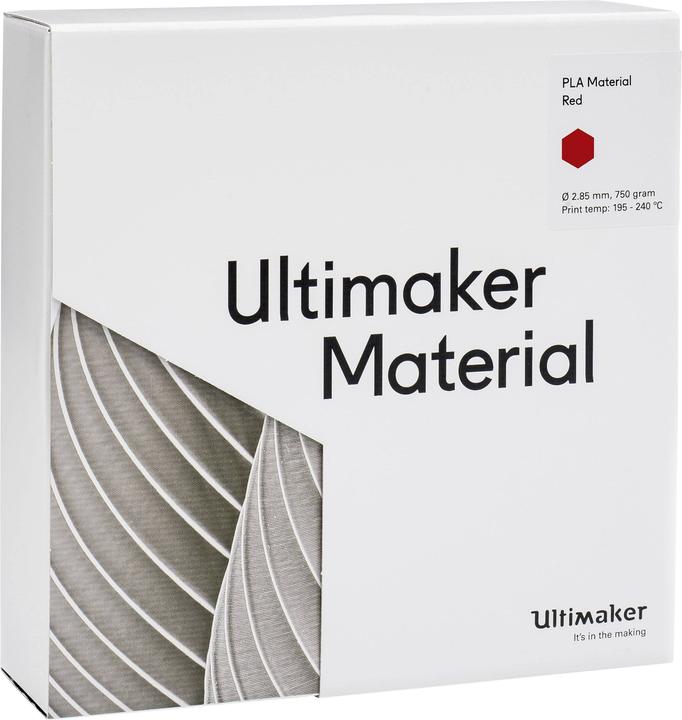 Image du produit Ultimaker Pla (PLA, 2.85 mm, 750 g, Rouge)